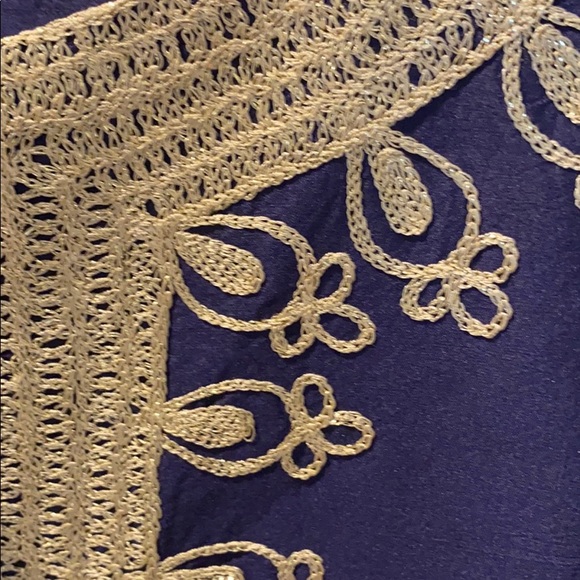 Navy blue calypso shift silk dress - Picture 5 of 5